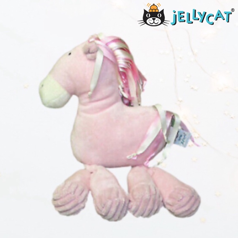 Jellycat Baby Beginnings Pink Carousel Pony Rattle Plush